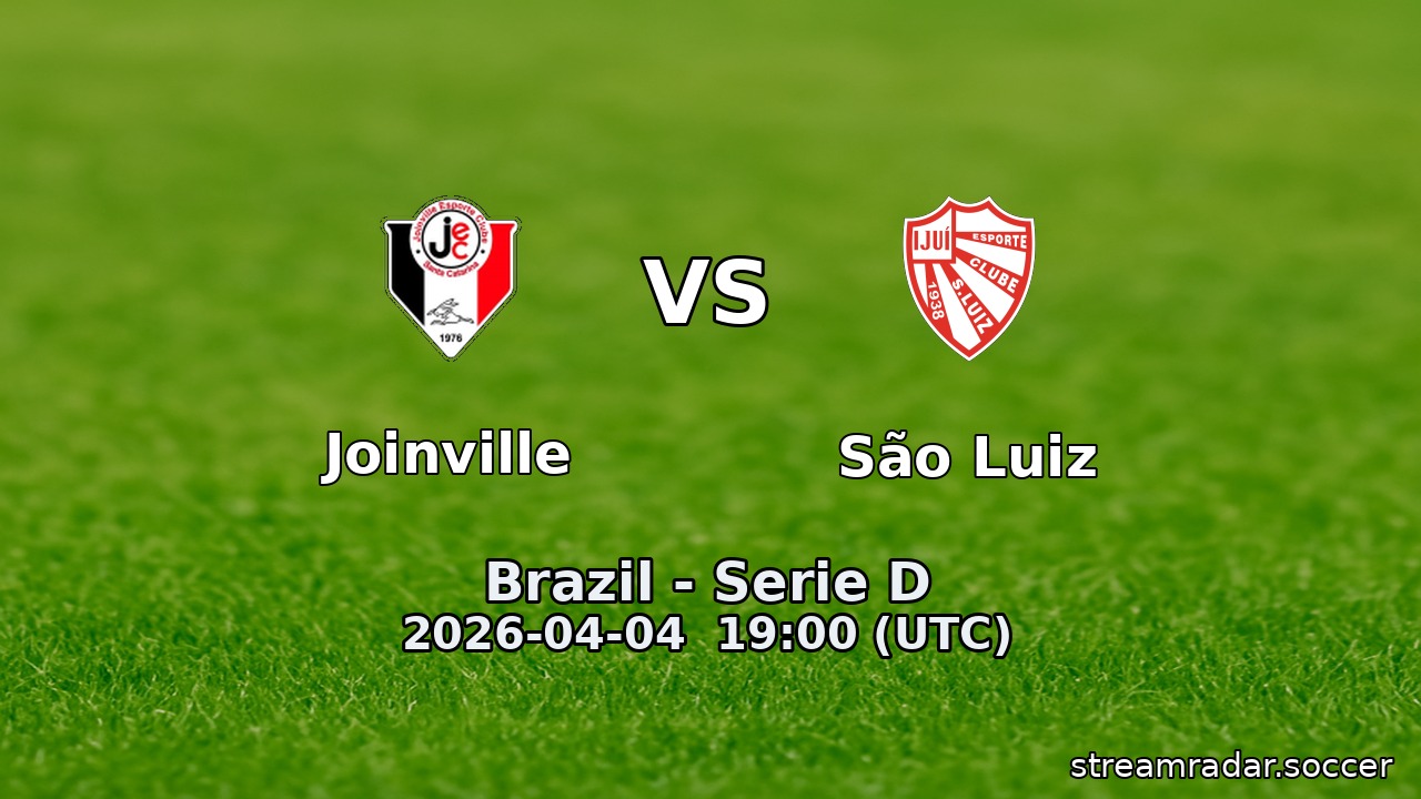 Joinville vs São Luiz