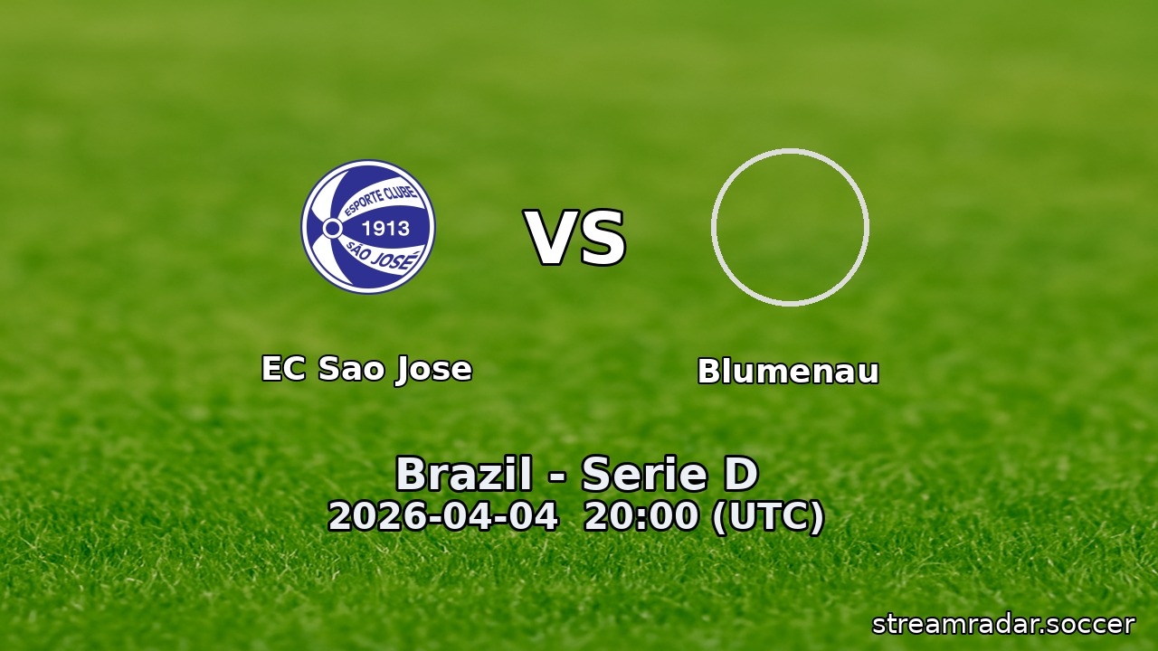EC Sao Jose vs Blumenau