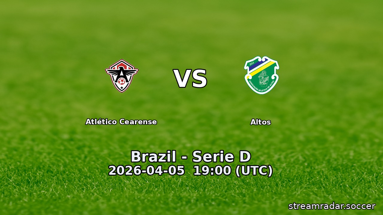 Atlético Cearense vs Altos