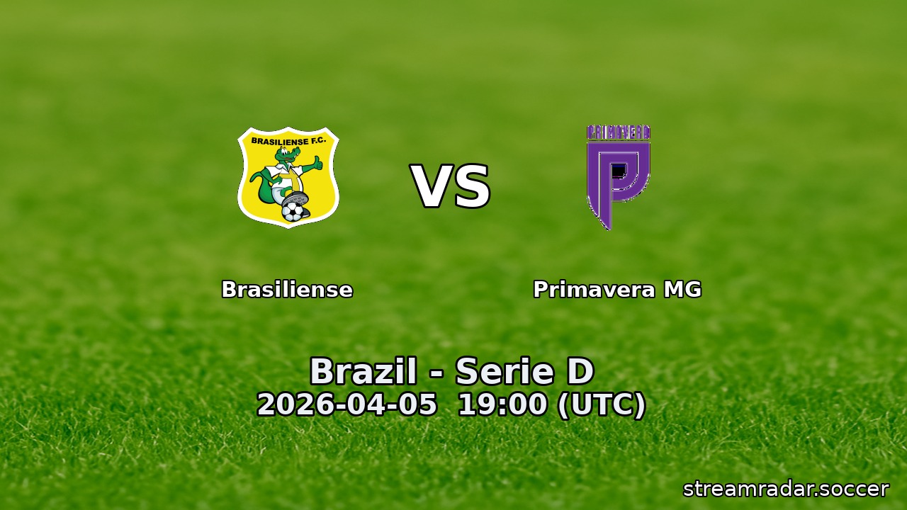 Brasiliense vs Primavera MG
