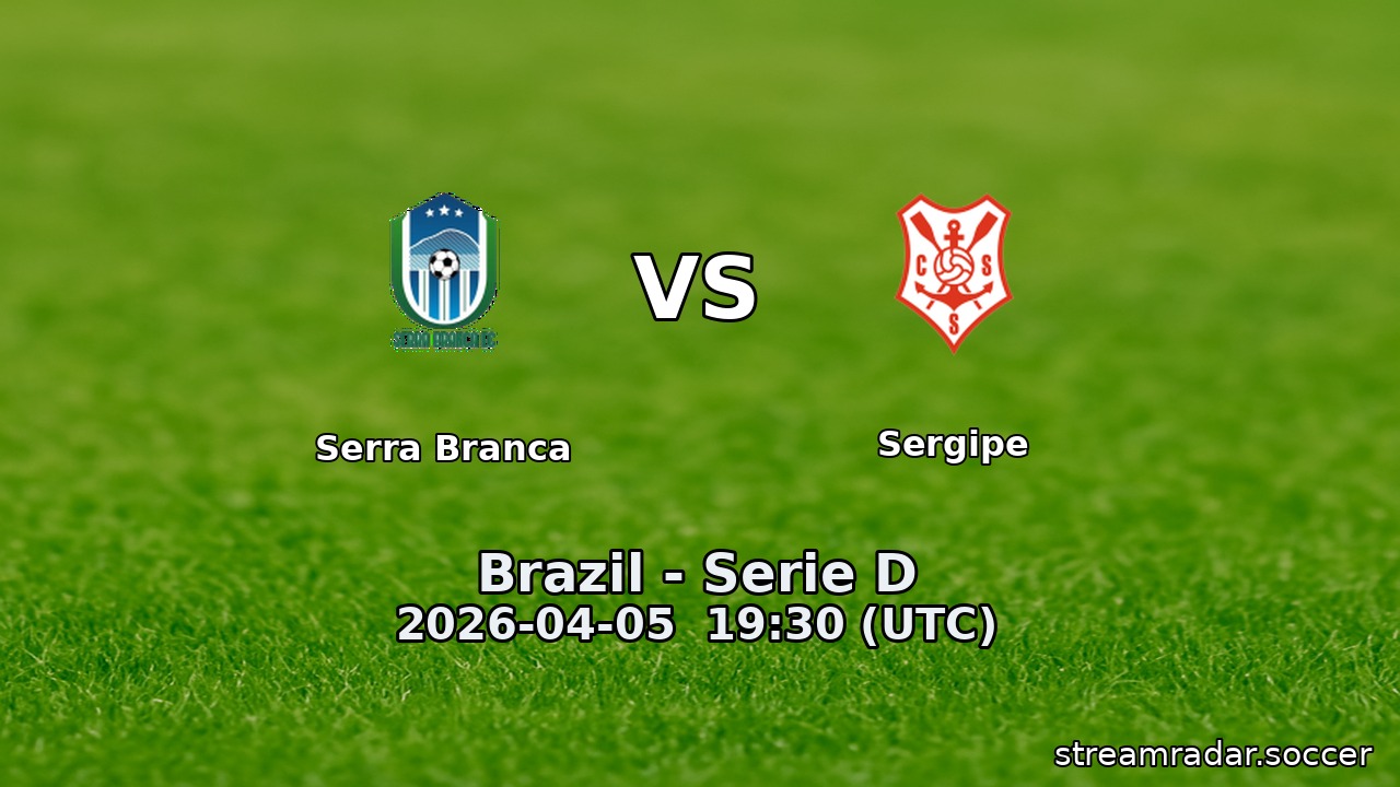Serra Branca vs Sergipe