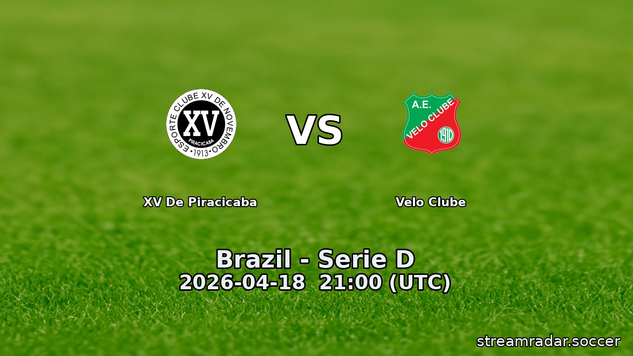 XV De Piracicaba vs Velo Clube