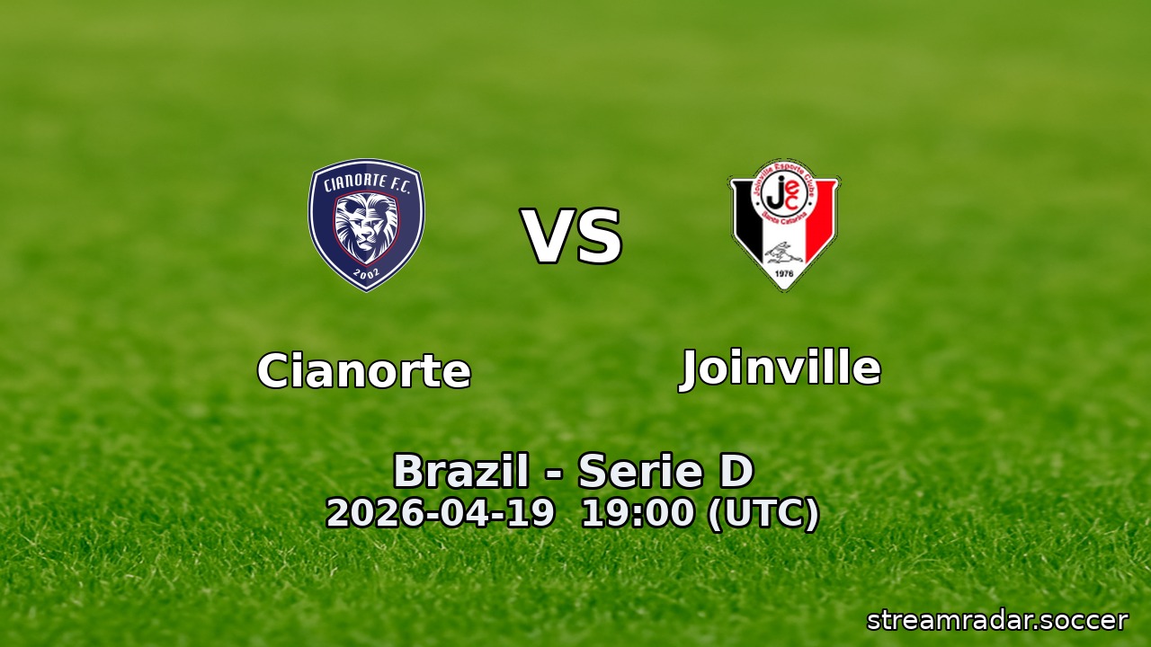 Cianorte vs Joinville
