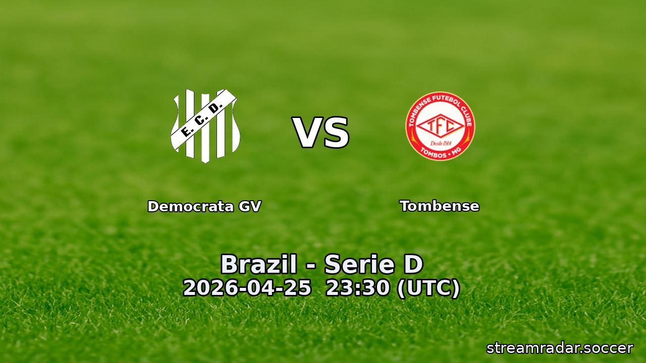 Democrata GV vs Tombense