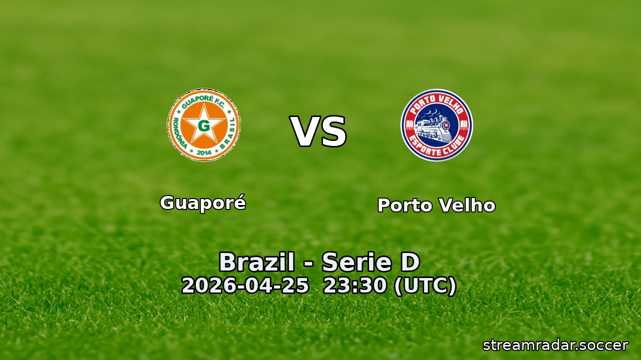 Guaporé vs Porto Velho
