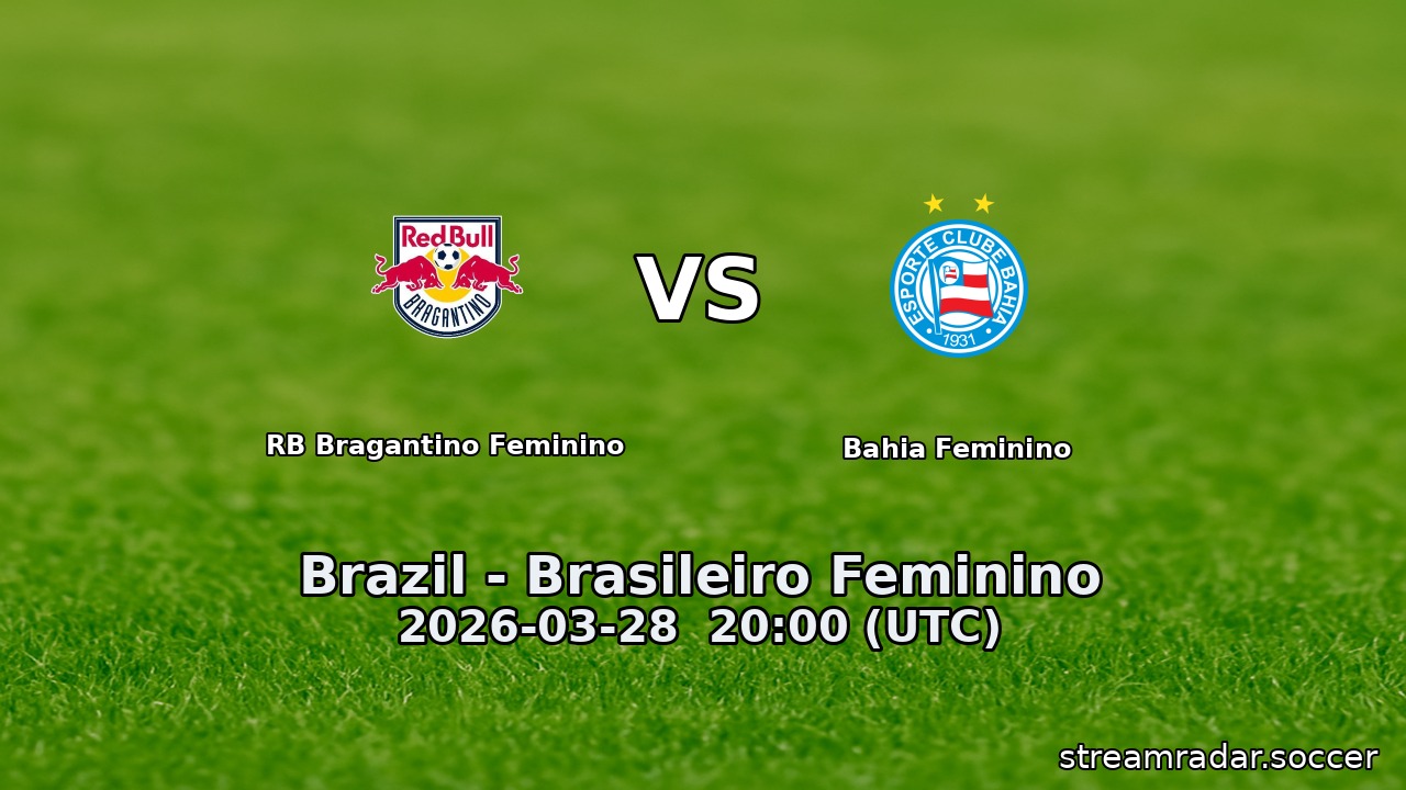 RB Bragantino Feminino vs Bahia Feminino