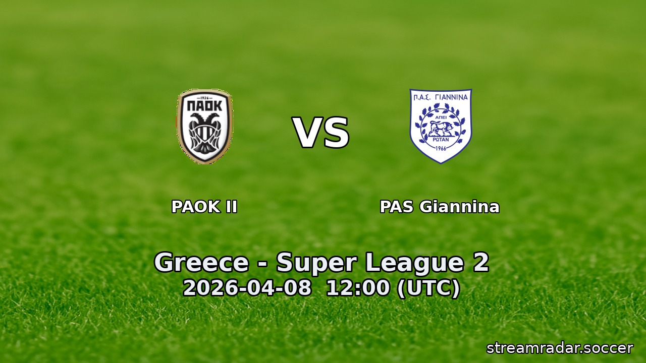 PAOK II vs PAS Giannina