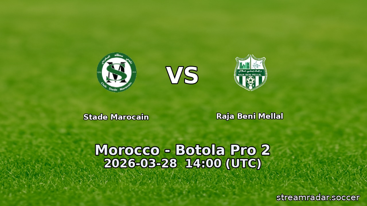 Stade Marocain vs Raja Beni Mellal