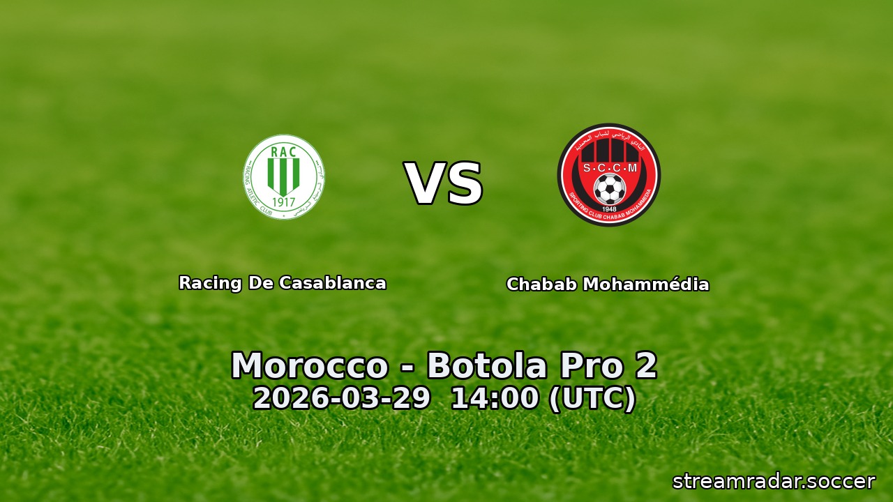 Racing De Casablanca vs Chabab Mohammédia