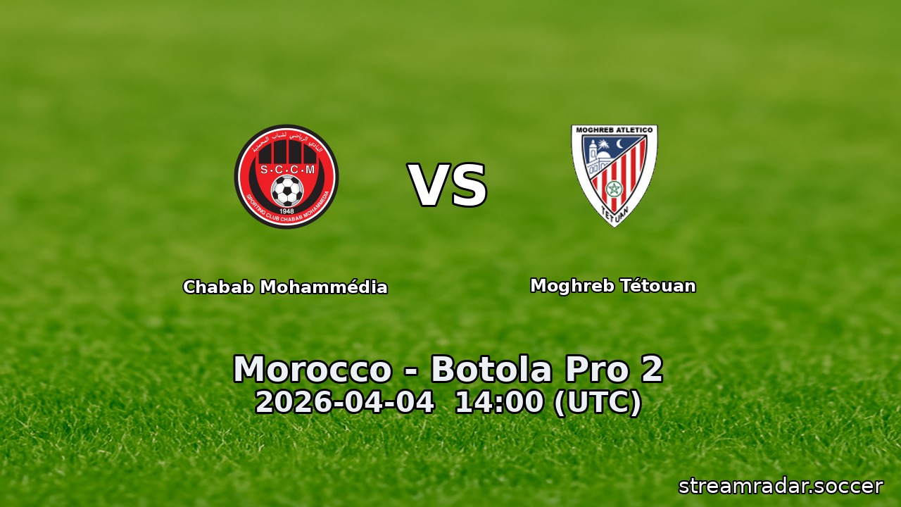 Chabab Mohammédia vs Moghreb Tétouan