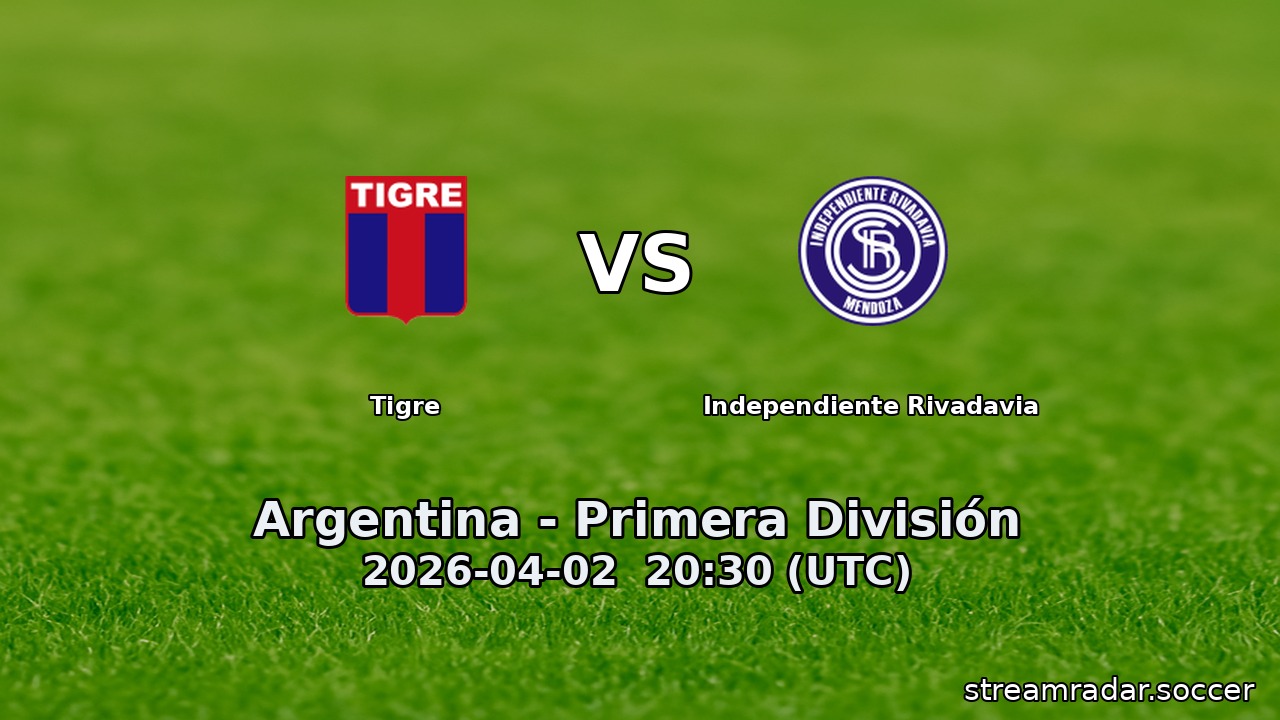 Tigre vs Independiente Rivadavia