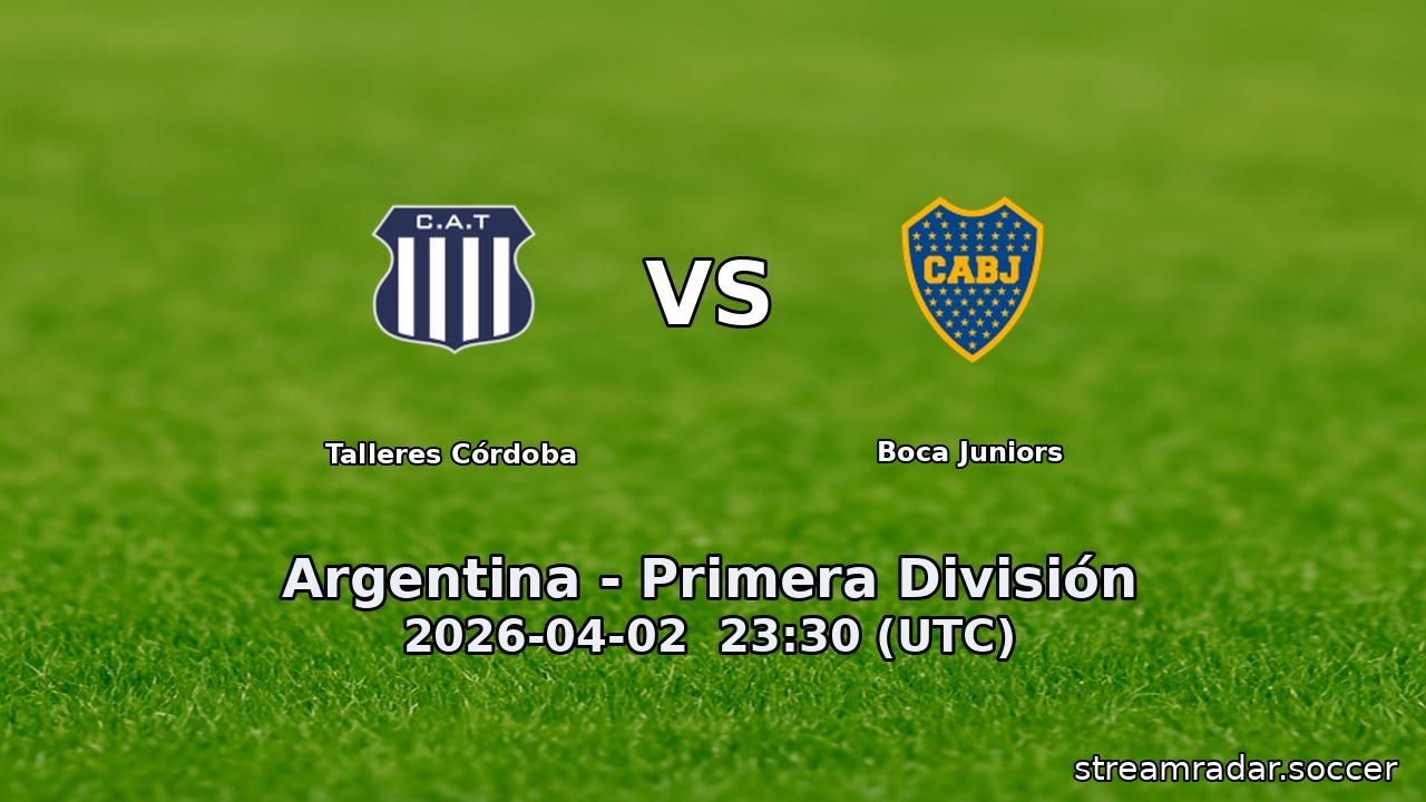 Talleres Córdoba vs Boca Juniors