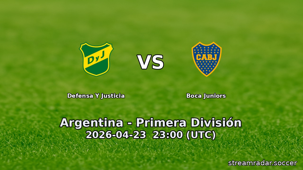 Defensa Y Justicia vs Boca Juniors