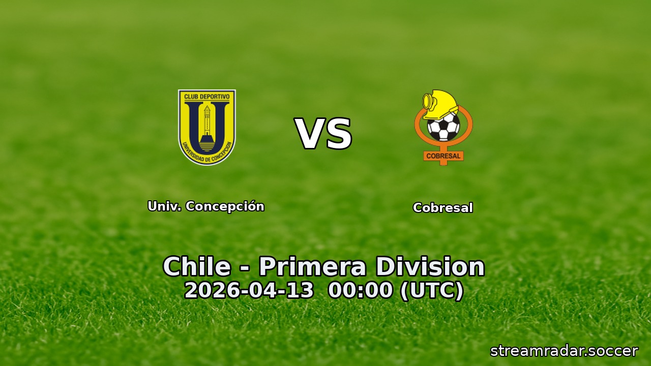 Univ. Concepción vs Cobresal