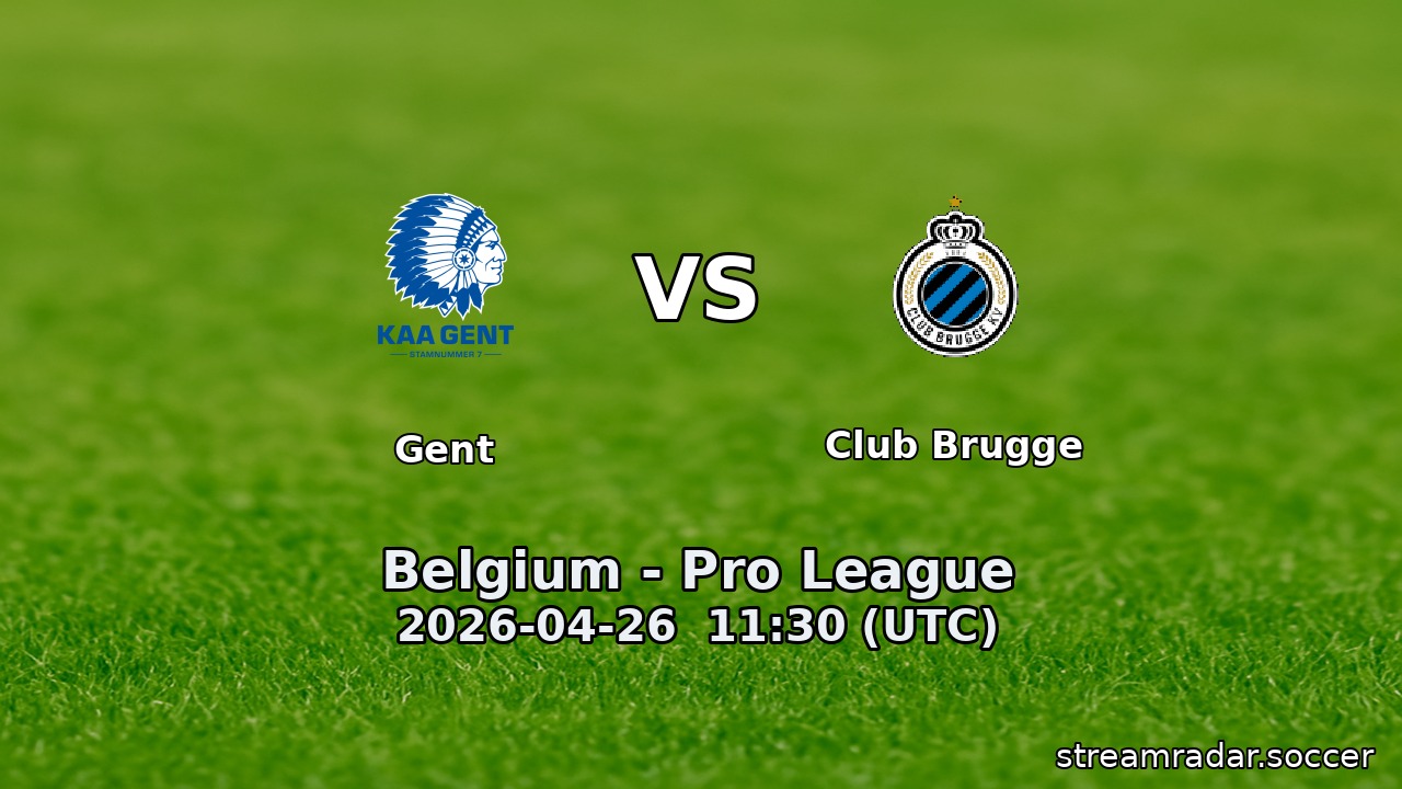 Gent vs Club Brugge