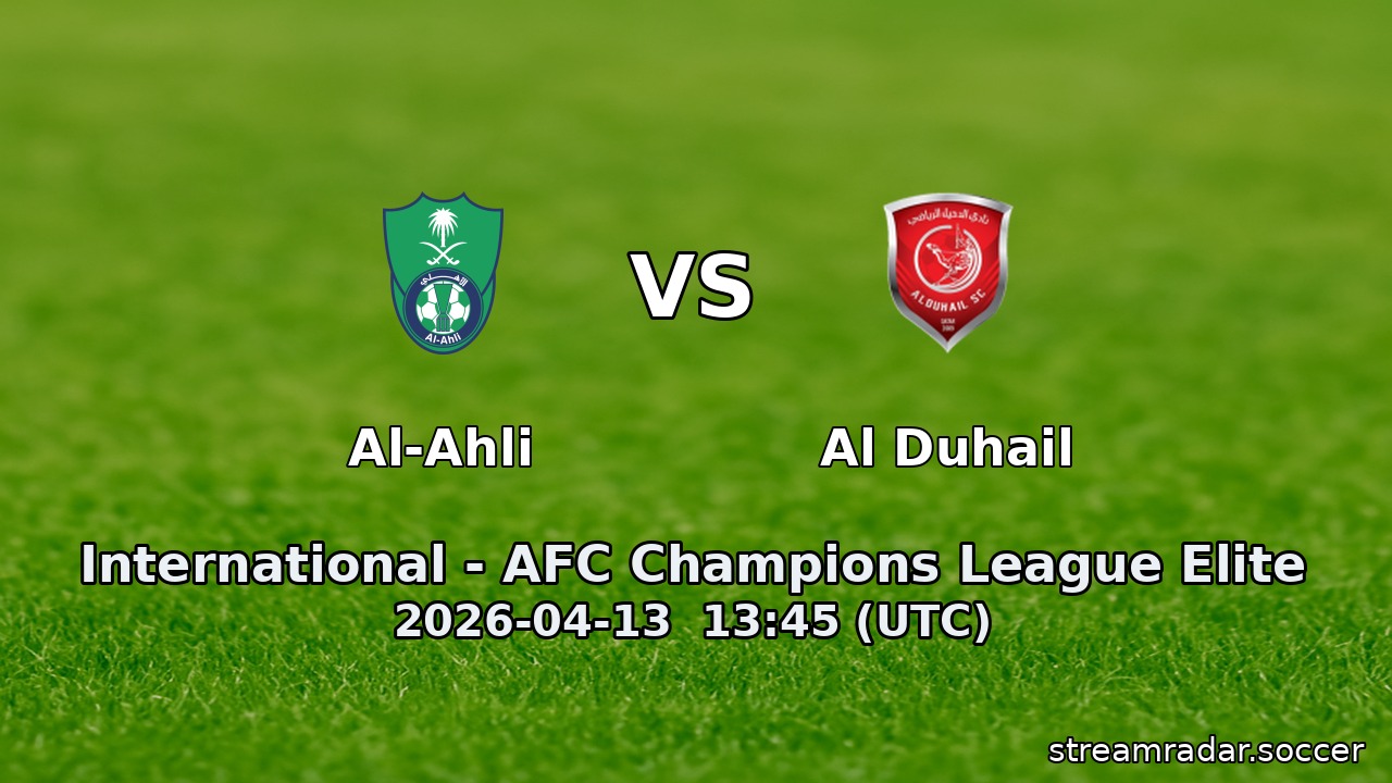 Al-Ahli vs Al Duhail