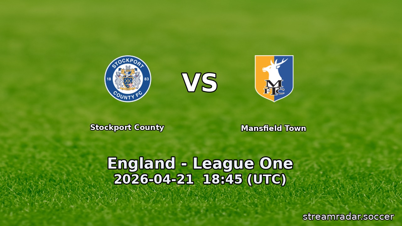 Stockport County vs Mansfield Town