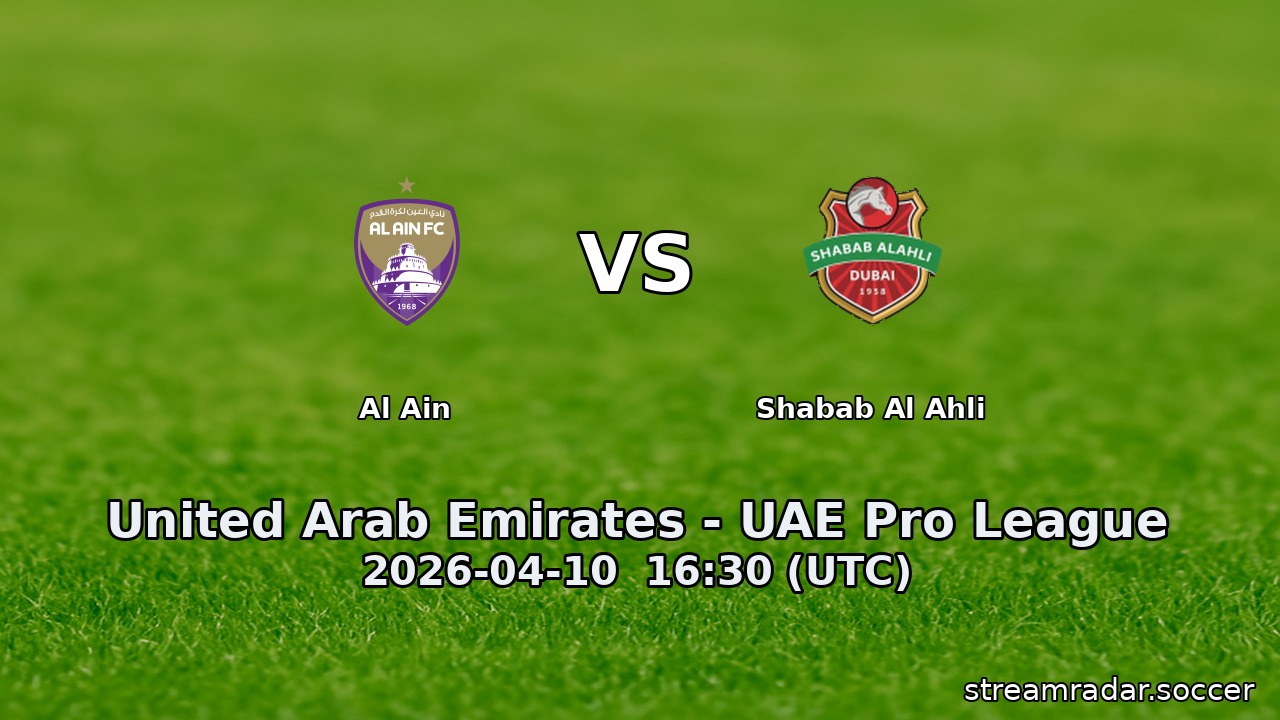 Al Ain vs Shabab Al Ahli