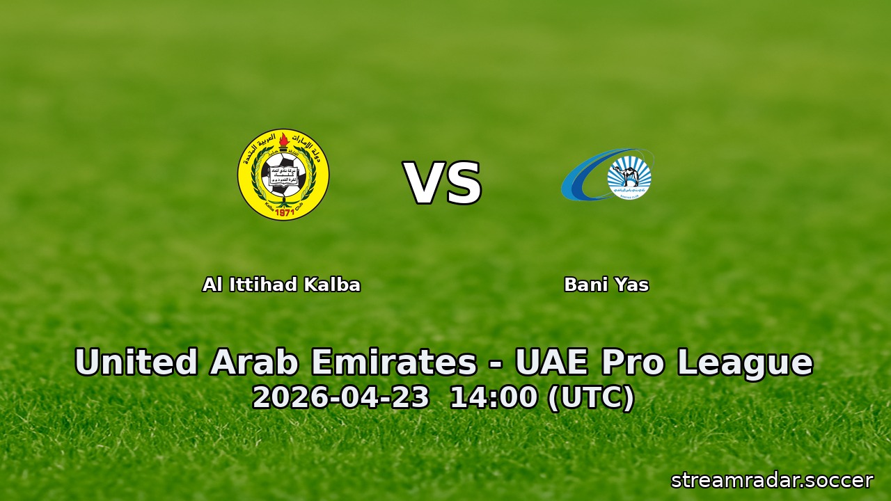 Al Ittihad Kalba vs Bani Yas