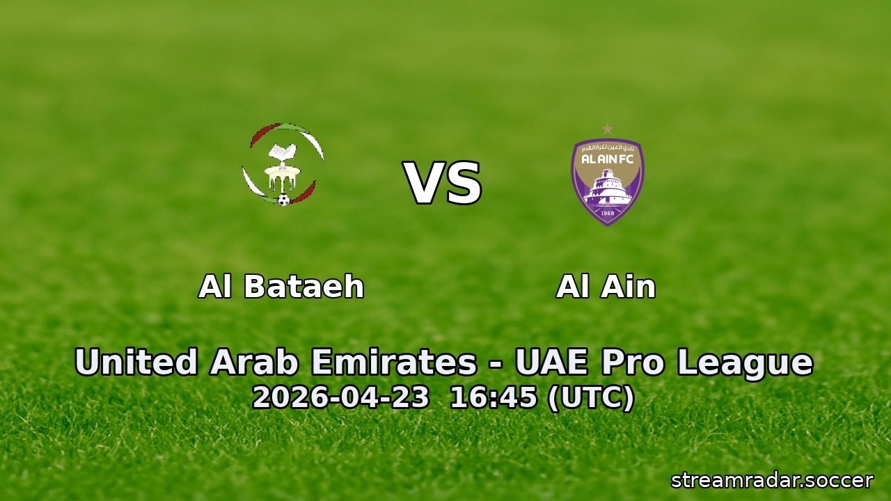 Al Bataeh vs Al Ain
