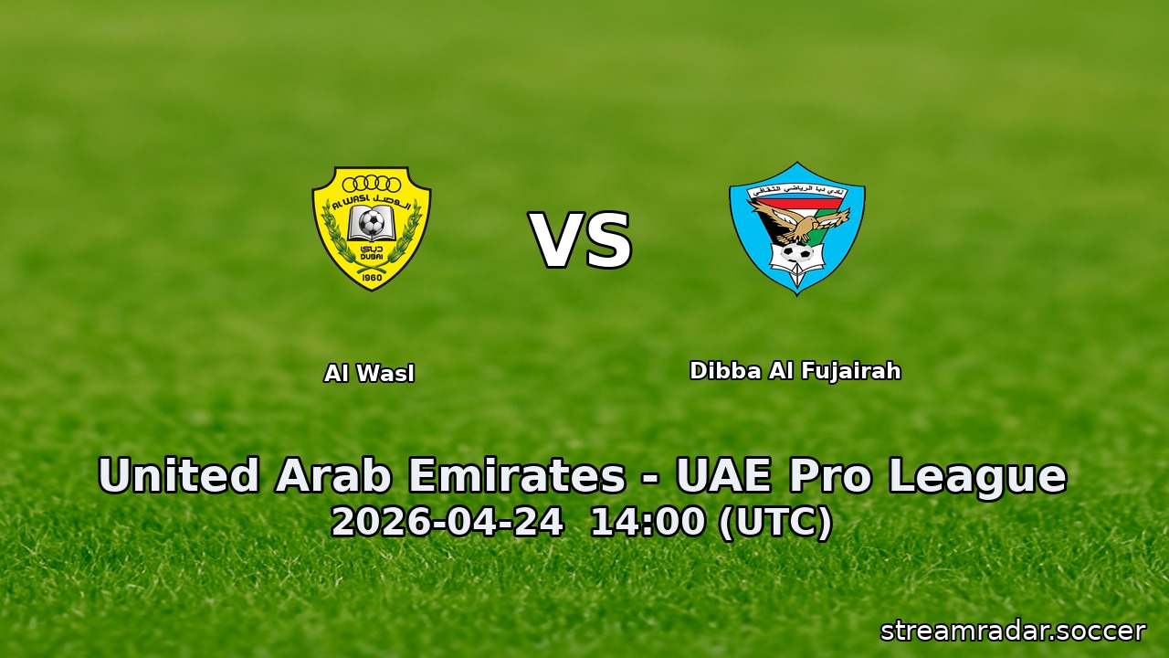Al Wasl vs Dibba Al Fujairah