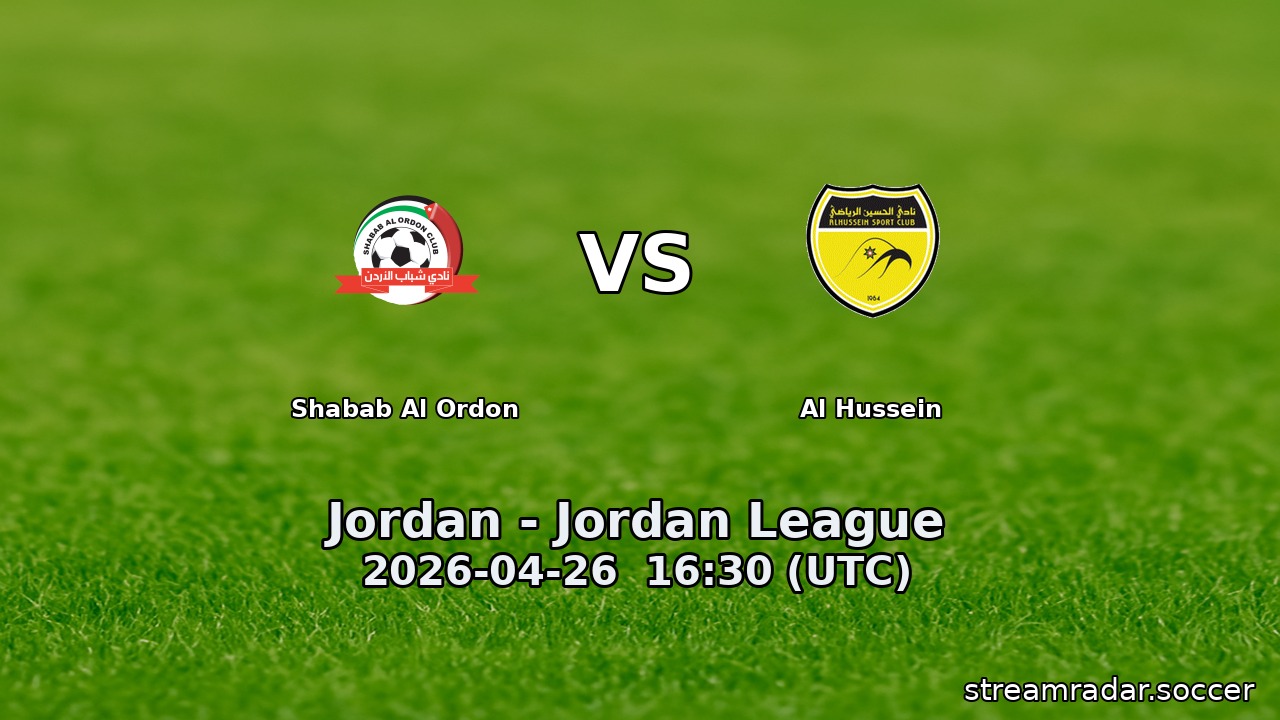 Shabab Al Ordon vs Al Hussein