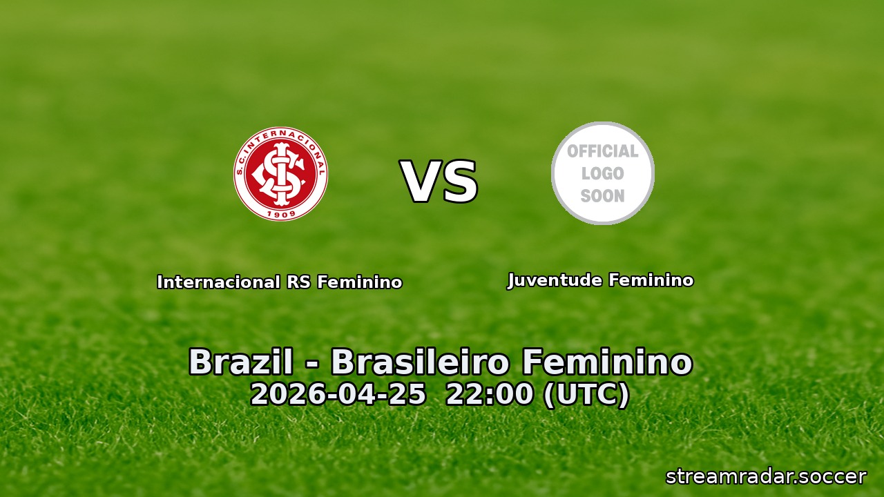 Internacional RS Feminino vs Juventude Feminino
