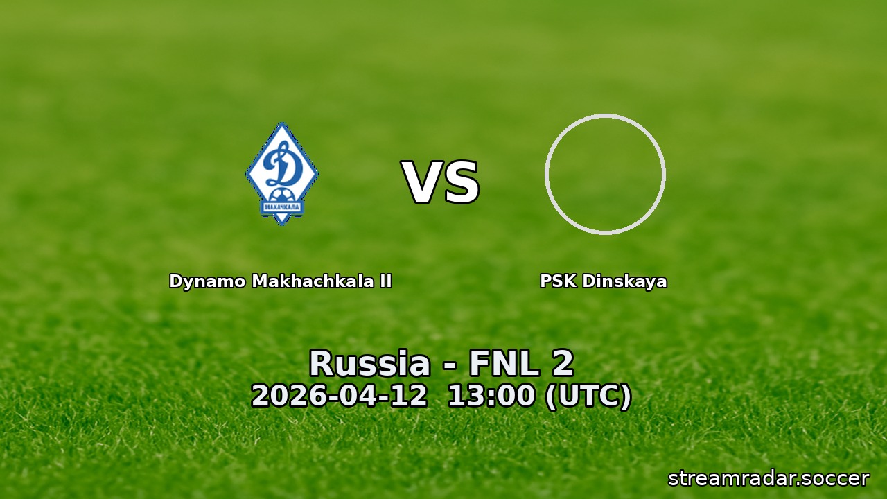 Dynamo Makhachkala II vs PSK Dinskaya