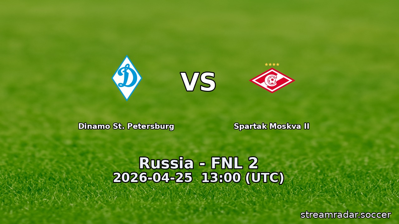 Dinamo St. Petersburg vs Spartak Moskva II