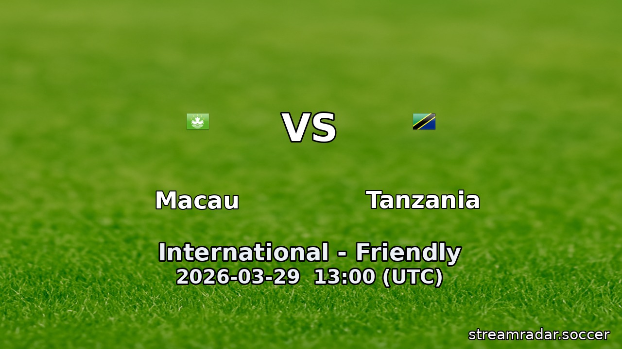 Macau vs Tanzania