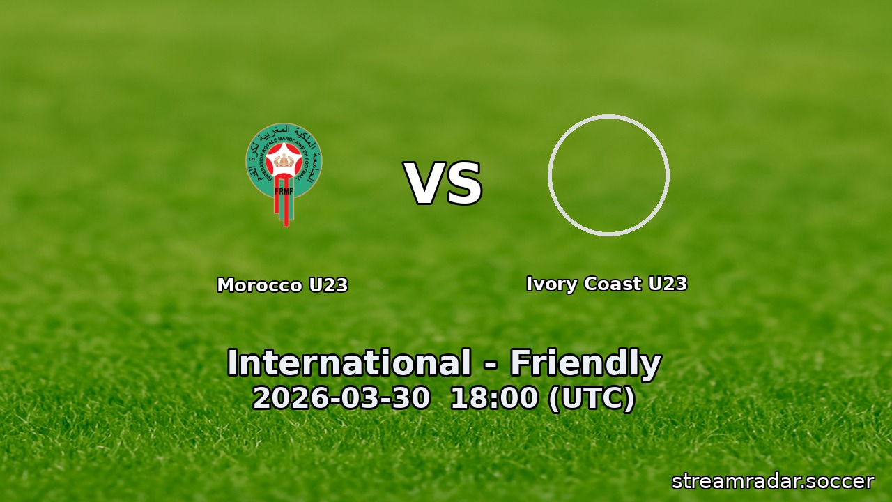 Morocco U23 vs Ivory Coast U23