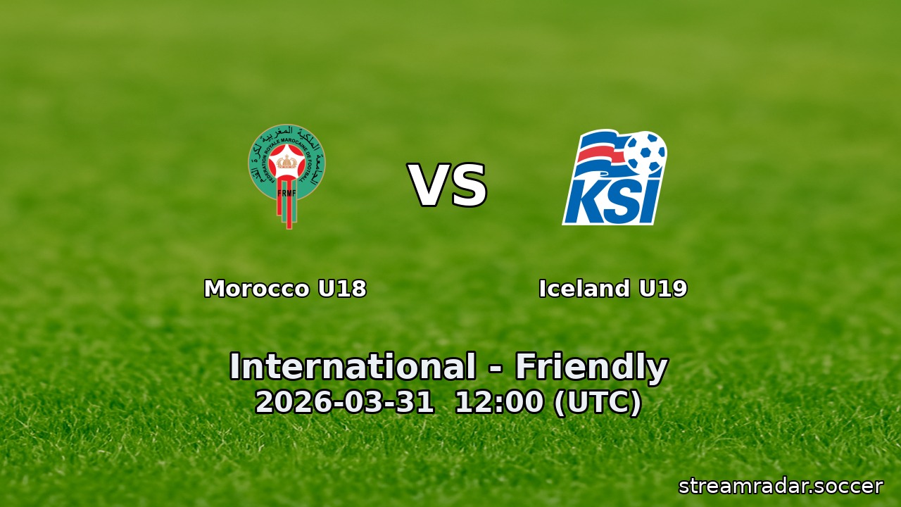 Morocco U18 vs Iceland U19