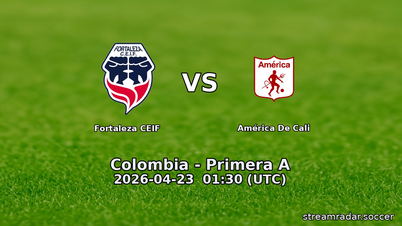 Fortaleza CEIF vs América De Cali