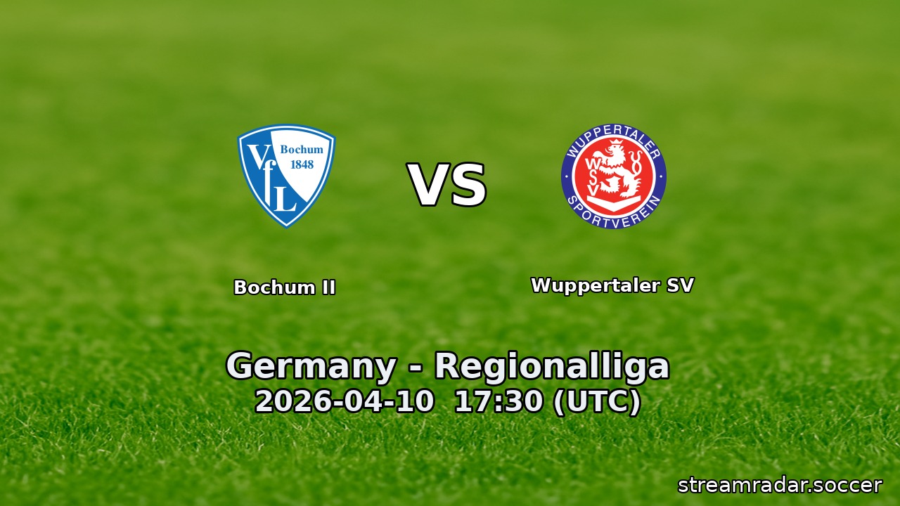 Bochum II vs Wuppertaler SV