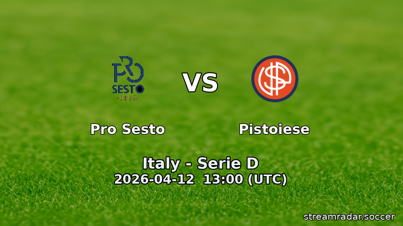 Pro Sesto vs Pistoiese