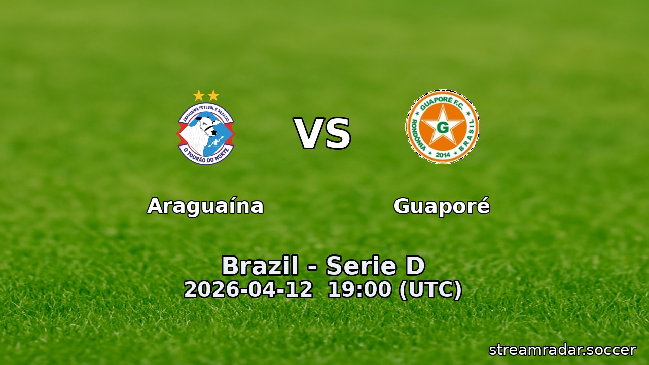 Araguaína vs Guaporé