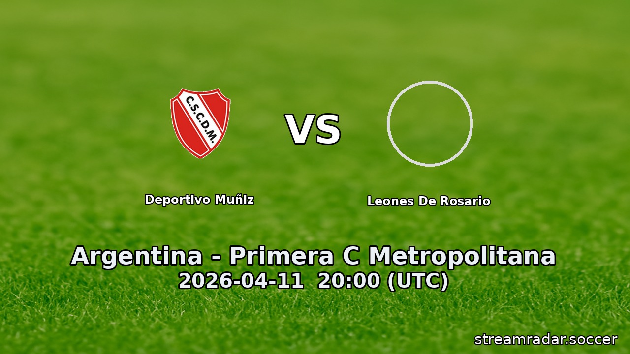 Deportivo Muñiz vs Leones De Rosario