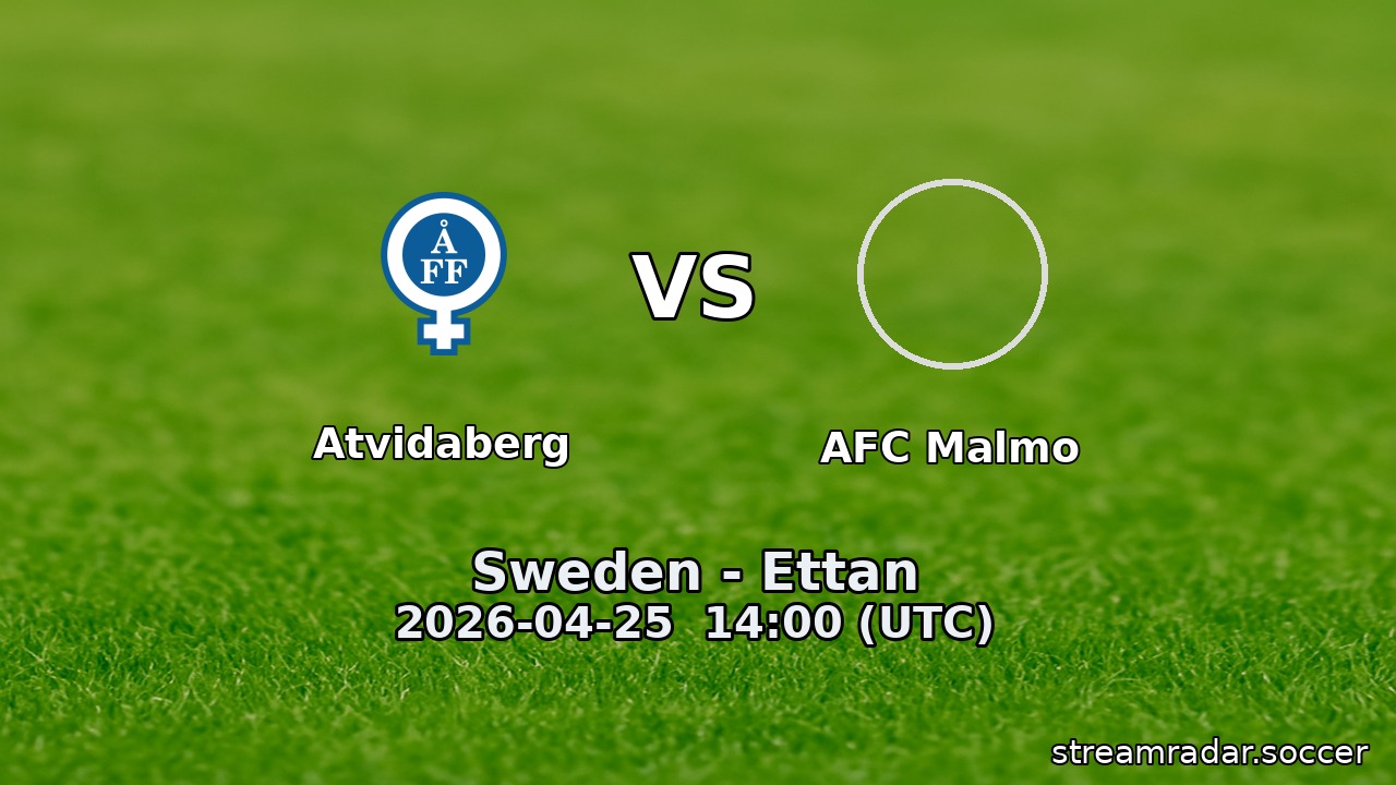 Atvidaberg vs AFC Malmo