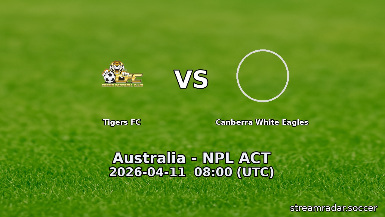 Tigers FC vs Canberra White Eagles