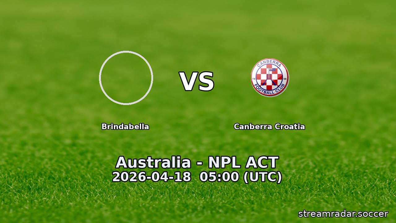 Brindabella vs Canberra Croatia