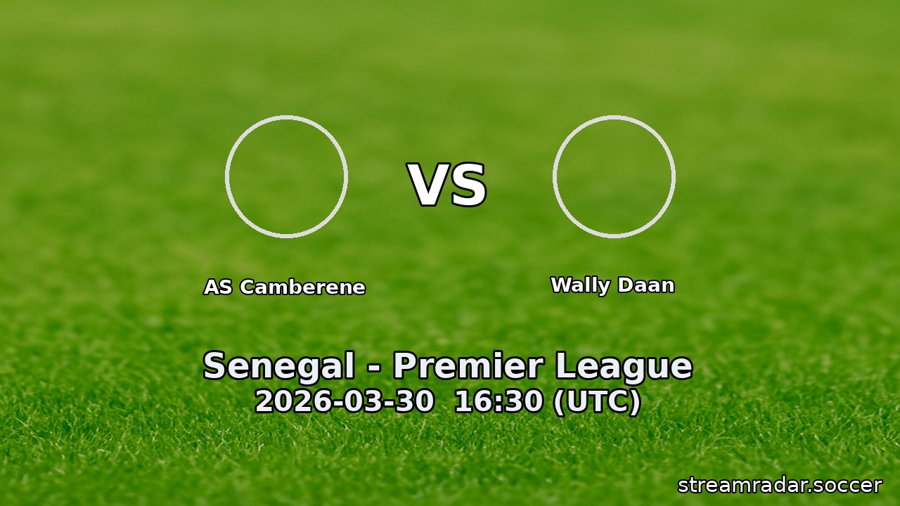 AS Camberene vs Wally Daan