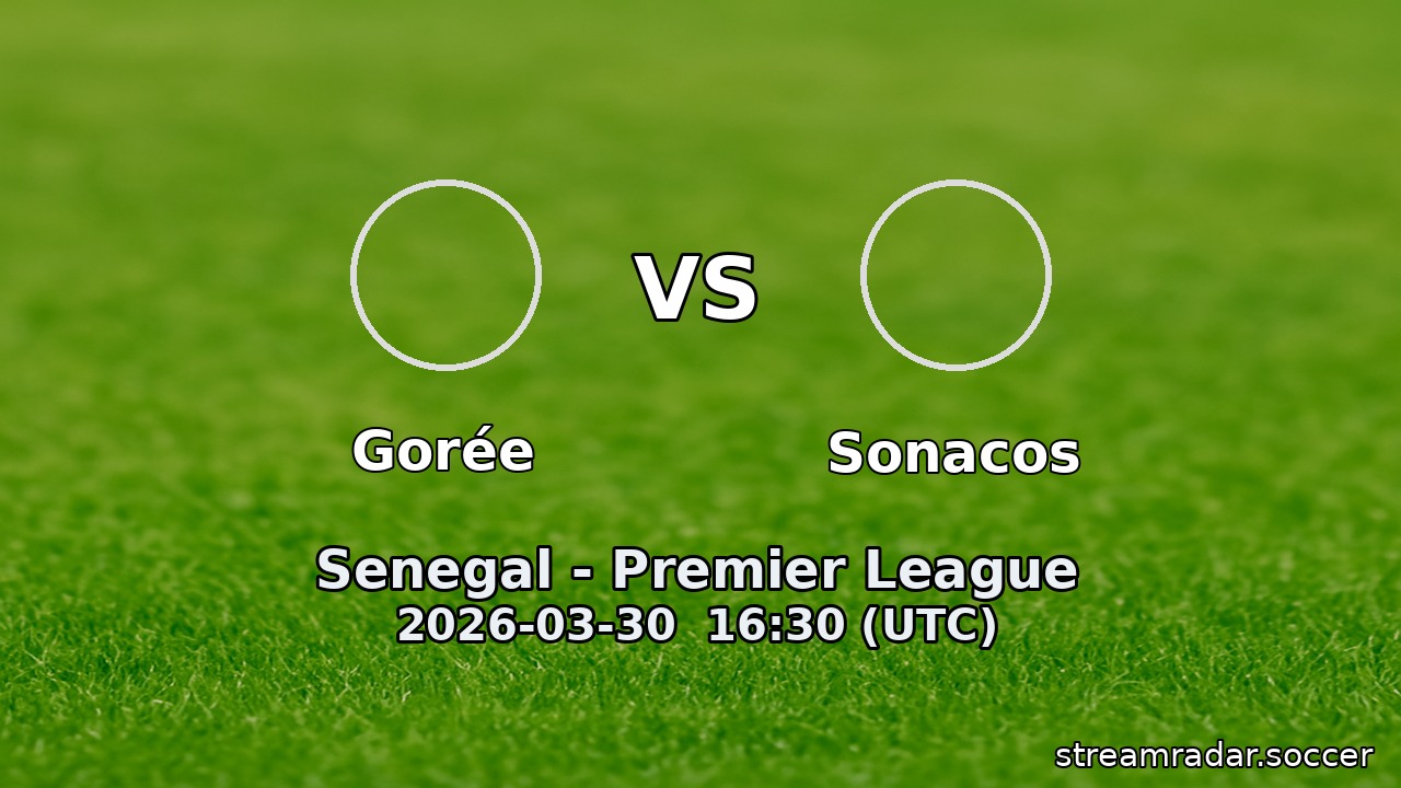 Gorée vs Sonacos