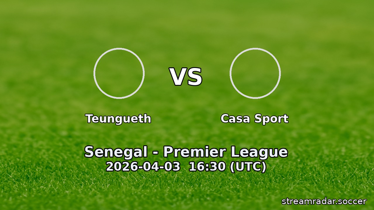 Teungueth vs Casa Sport