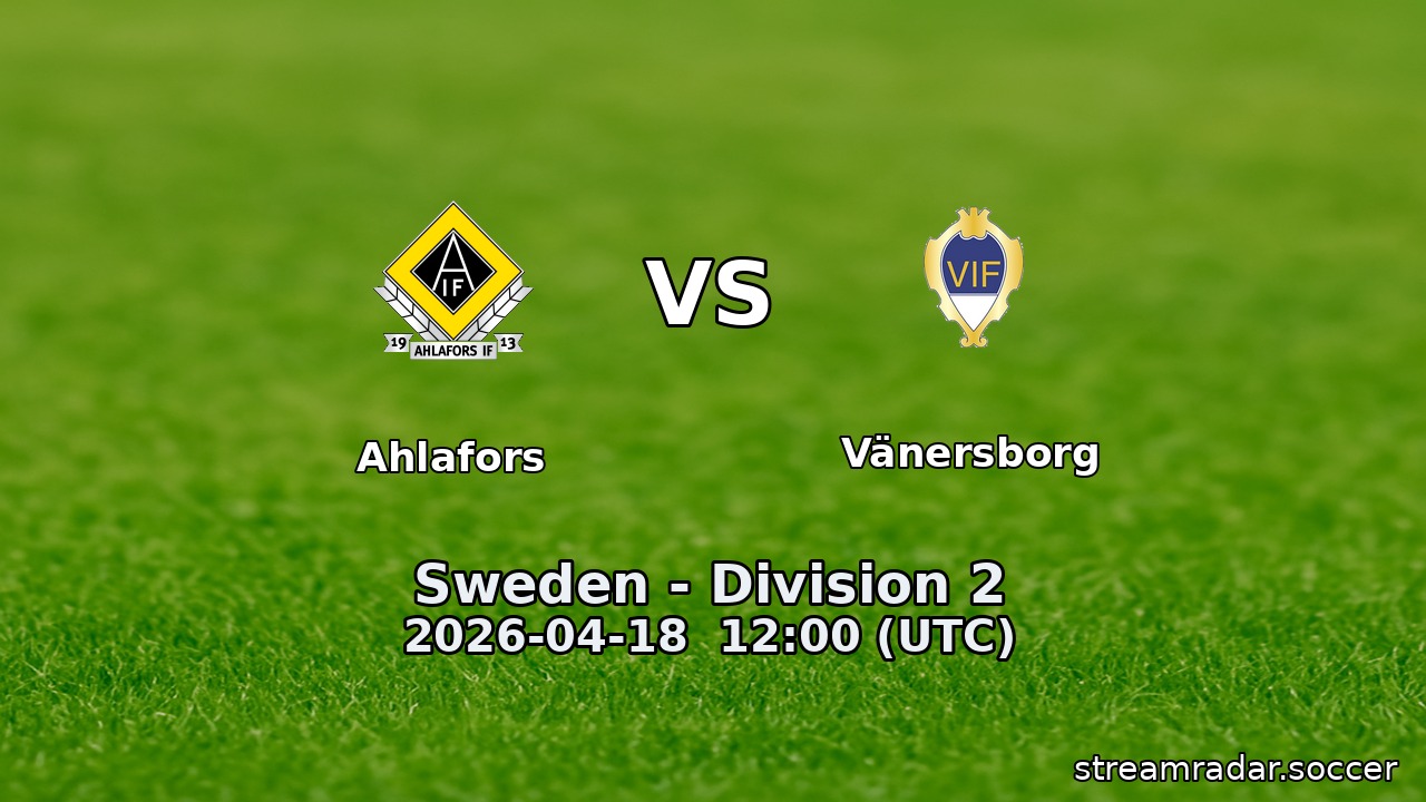 Ahlafors vs Vänersborg