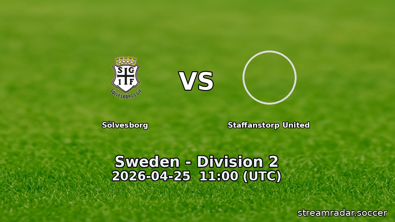 Sölvesborg vs Staffanstorp United