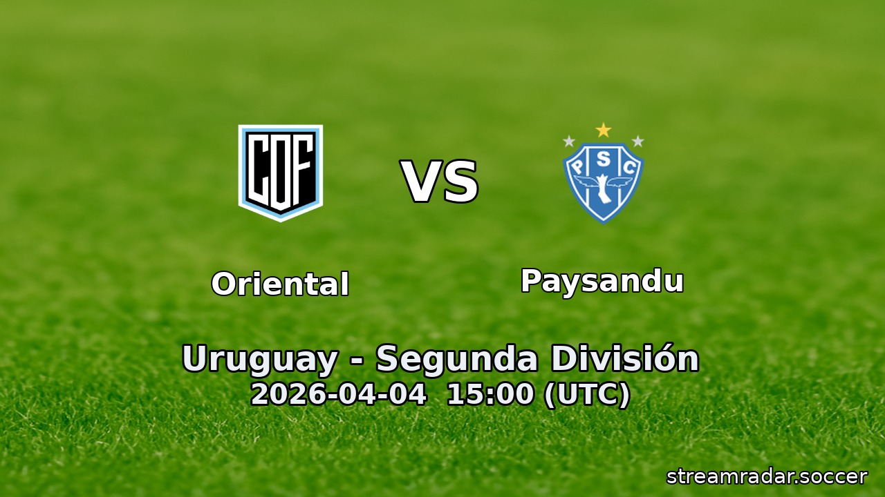 Oriental vs Paysandu