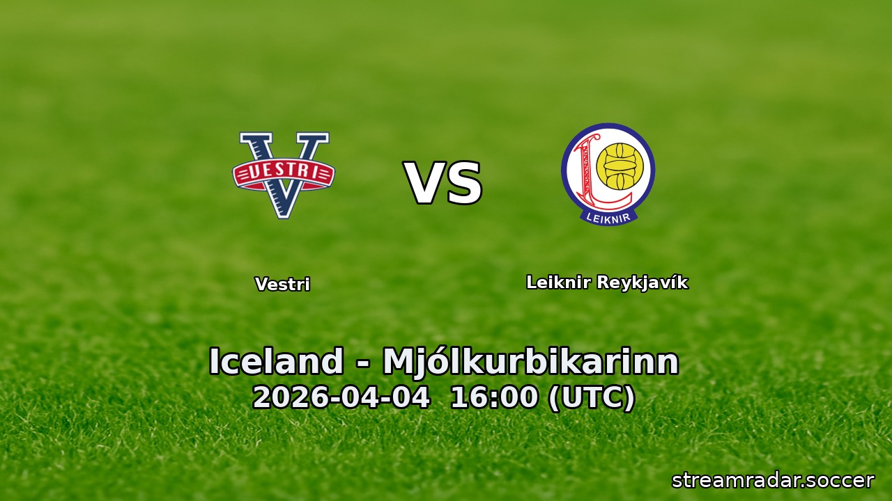Vestri vs Leiknir Reykjavík