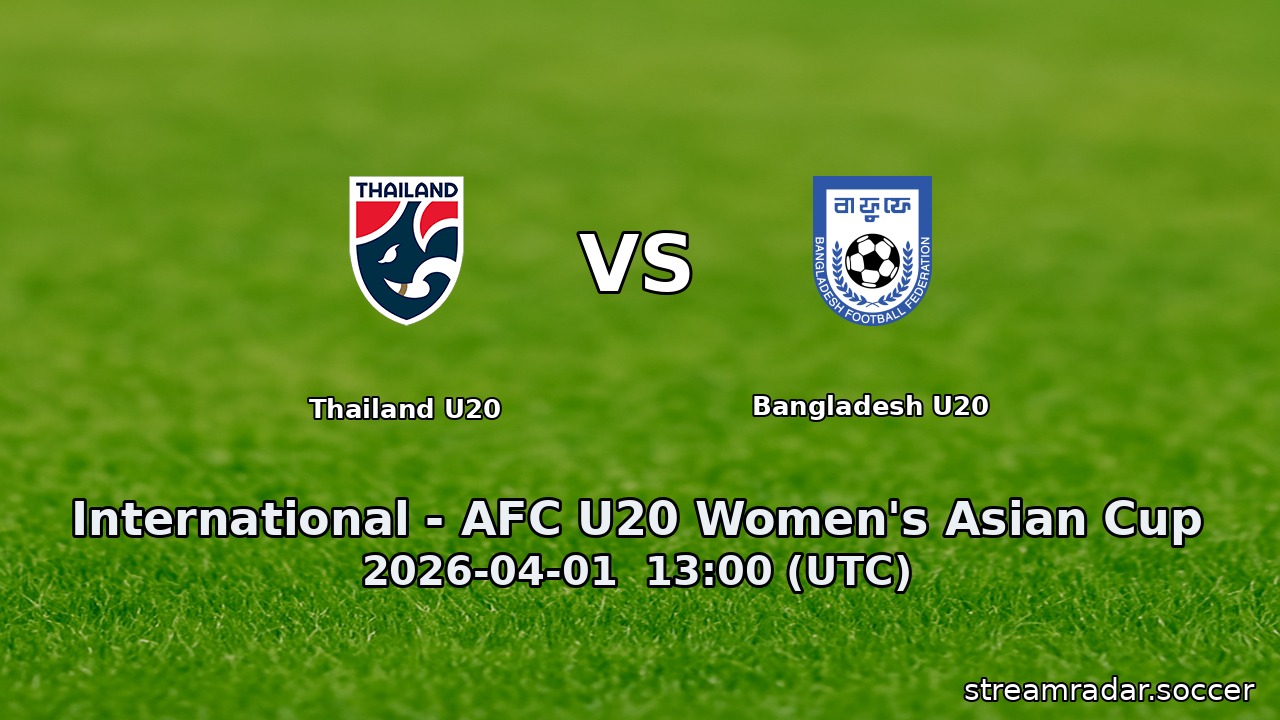 Thailand U20 vs Bangladesh U20