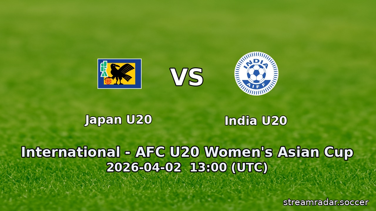 Japan U20 vs India U20
