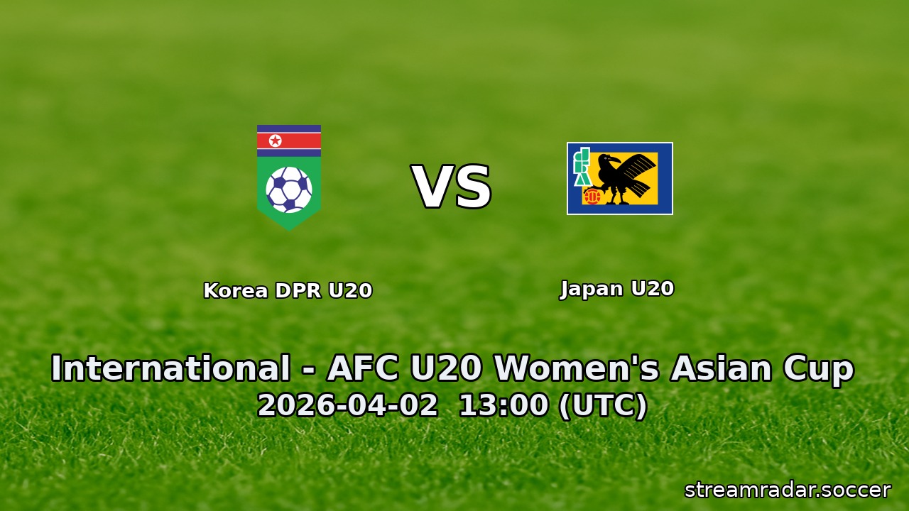 Korea DPR U20 vs Japan U20